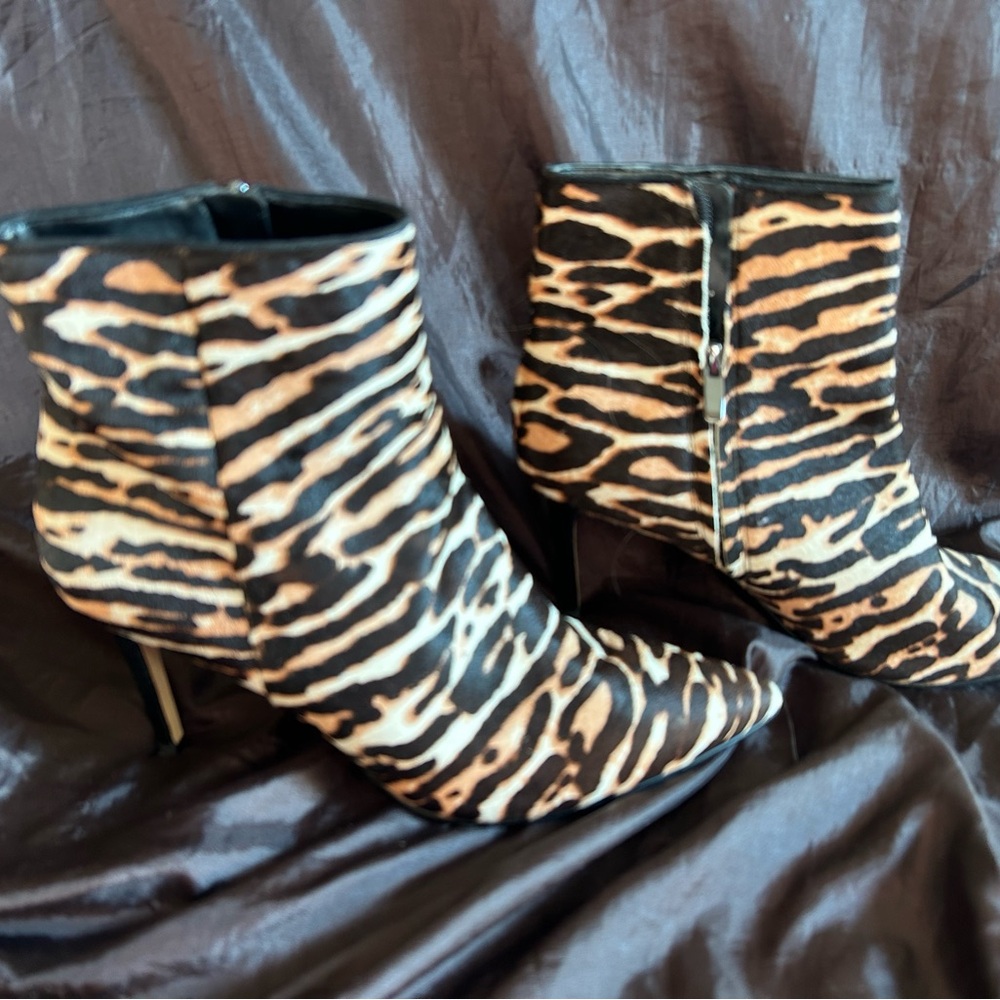 Nine West Zebra Print Heeled Boots